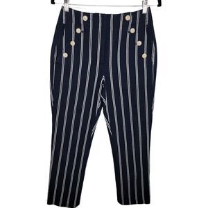 J. Crew high rise striped cropped pants size 2